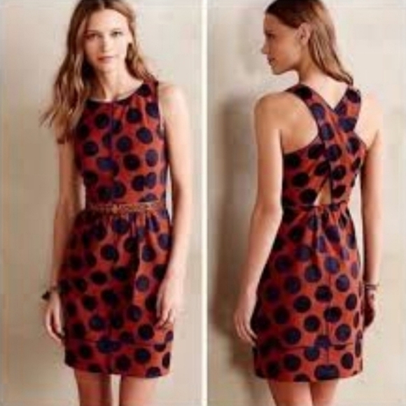 Anthropologie Dresses & Skirts - Anthropologie Maeve Rokin circle sleeveless criss cross sheath dress